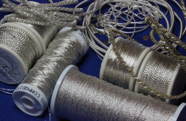 Silver metallic Threads for Goldwork Embroidery
