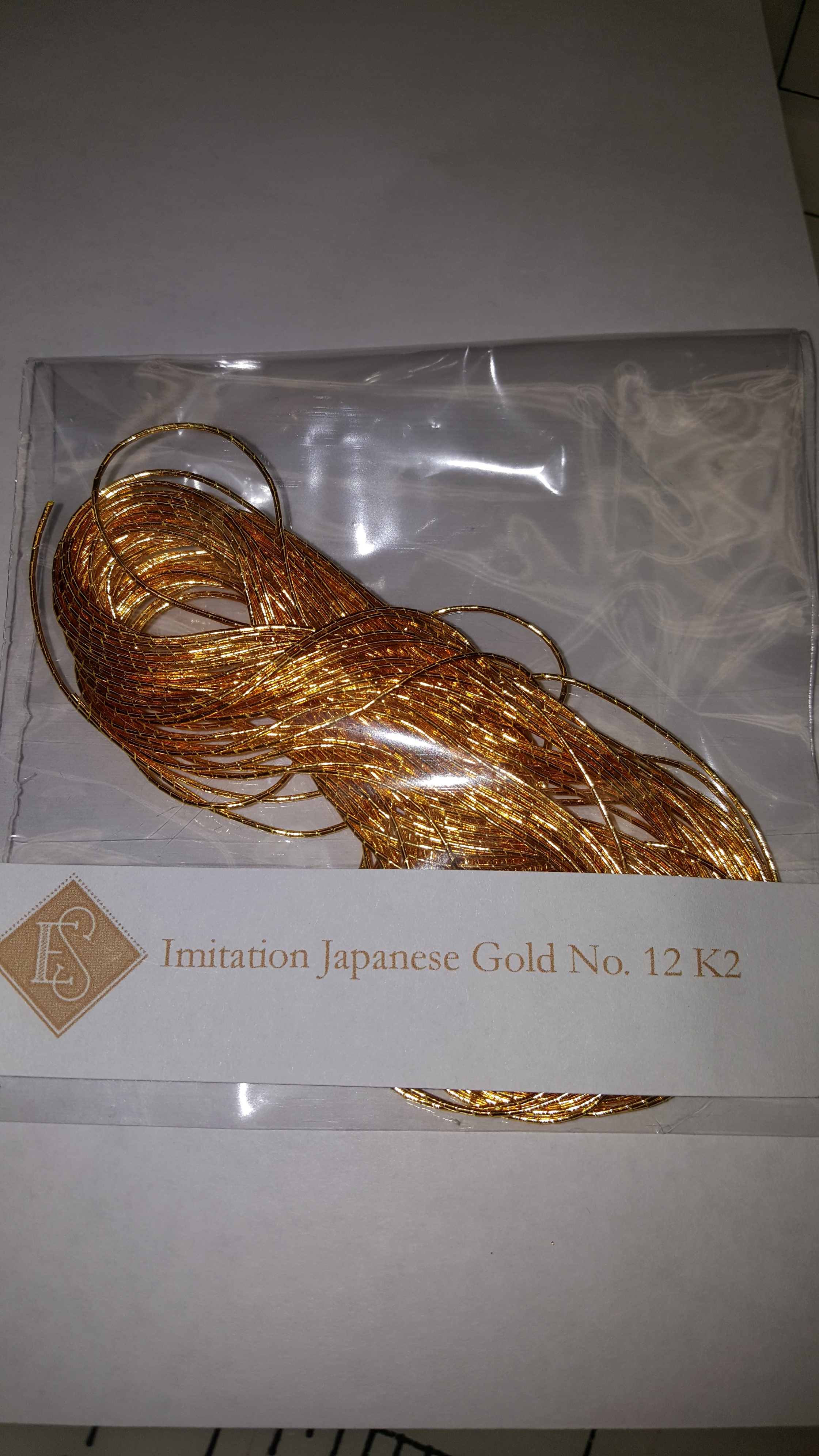 Imitation Japanese gold threads Goldwork hand embroidery threads Ecclesiastical sewing