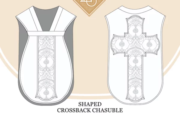 Shaped Cross back Chasuble by Ecclesiastical Sewing