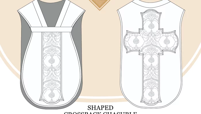 Shaped Cross back Chasuble by Ecclesiastical Sewing