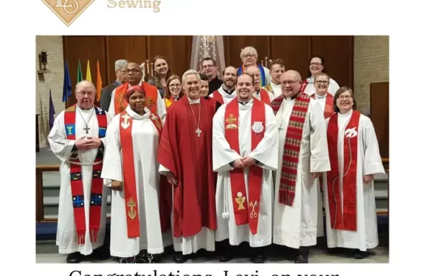 Ordination photo; Pastor ordination stole, Red stole, Reformation stole, Lutheran Stole, Ecclesiastical Sewing