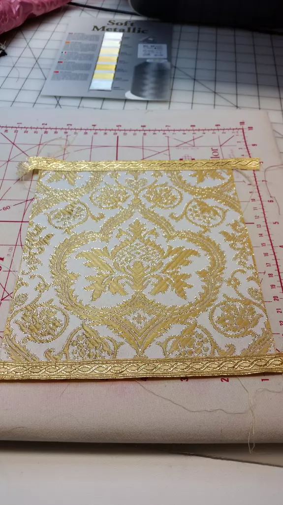 Ivory Gold Evesham Brocade Sewing Chalice Veil