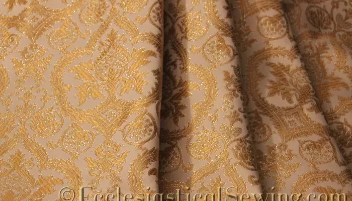 Evesham Liturgical Fabric White Gold
