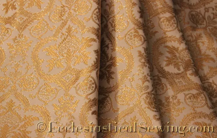 Evesham Liturgical Fabric White Gold