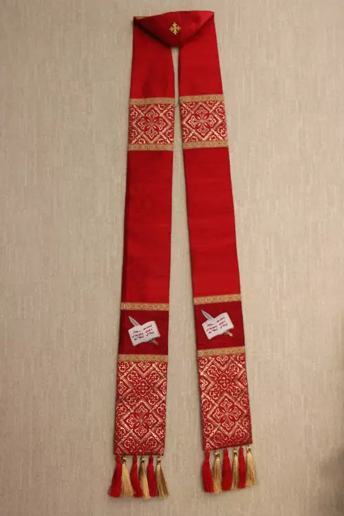 Finished Red Pentecost Stole