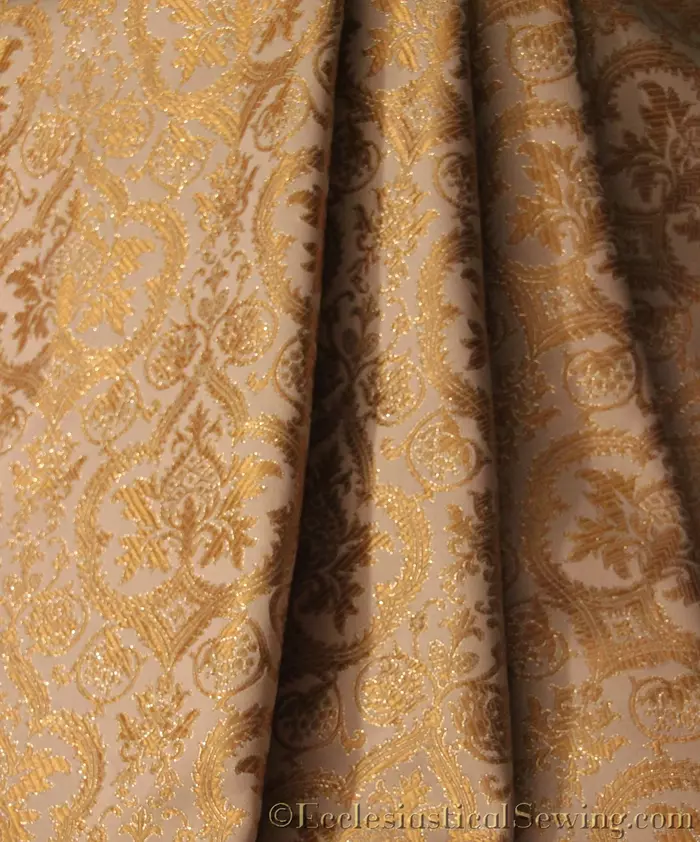 Gold Evesham Brocatelle Fabric, Easter Blessing