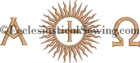Starburst Embroidery Design Ecclesiastical Sewing