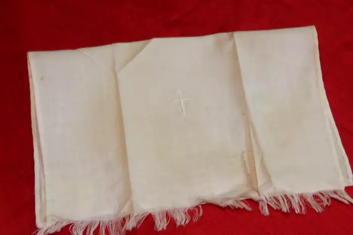 Vintage Linen Baptismal Towel