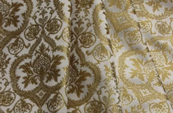 White and gold Evesham Brocade for Church Vestments