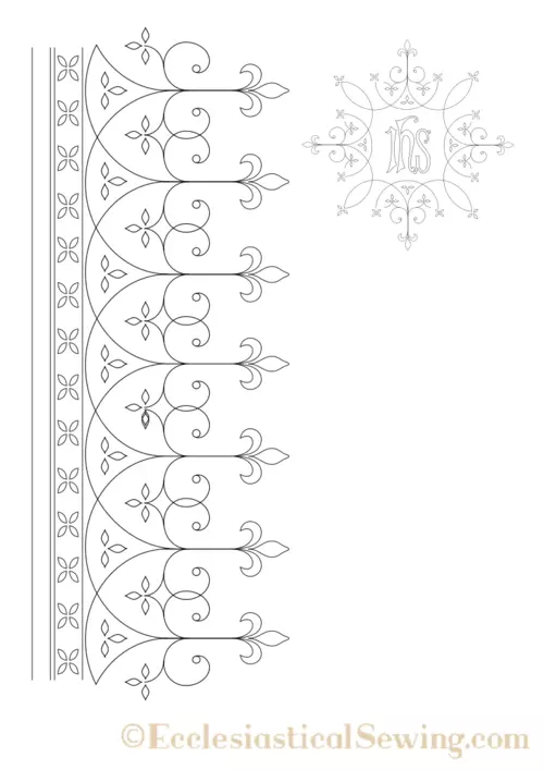 Scalloped Edge Pattern Template  Templates printable free, Border  templates, Sewing templates