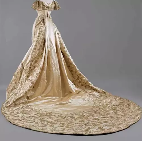 Court Dress of Princess Elisabeth Kinsky with Elaborate goldwork embroidery