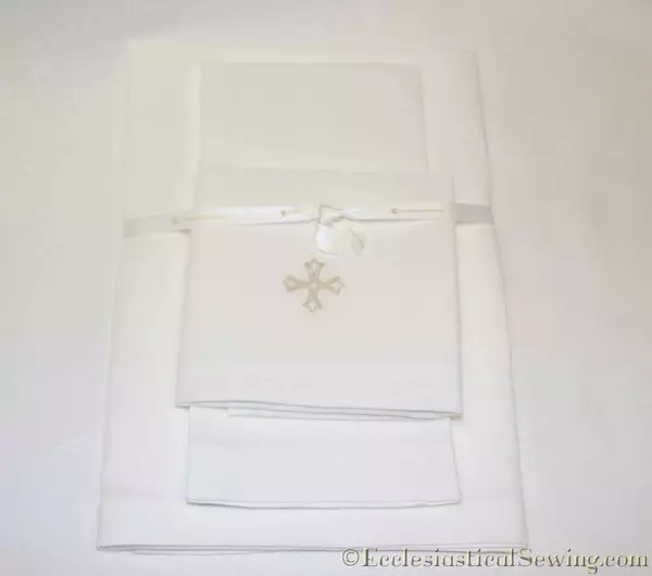 Hand Embroidered Linen Altar Set