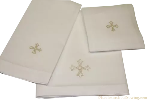 Patonce Cross Altar Linen Set Liturgical Fabric