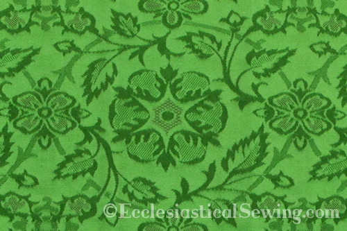 St. Aidan Green Detail Liturgical Fabric