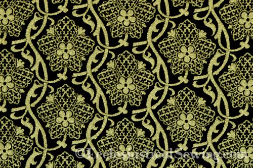St Hubert Black Gold Detail Liturgical Fabric
