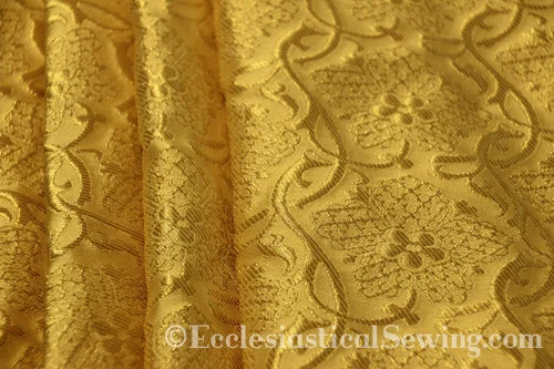 St Hubert Gold Gold Detail Liturgical Fabric