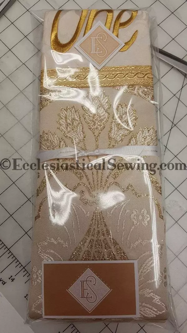  Stole making liturgical brocade, religious vestment fabric, stole fabric historical 
