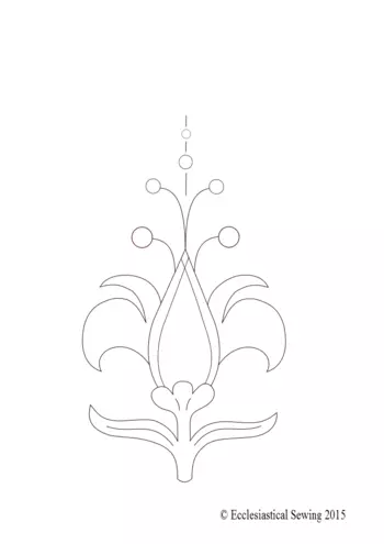 Fleur de lis Ecclesiastical Embroidery Design