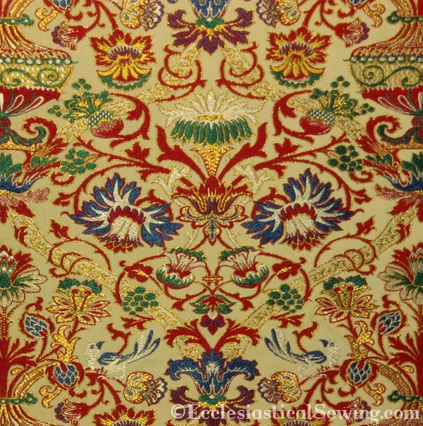 Red Aragon Tapestry fabric Religious fabric church vestments copes chasuble fabrics