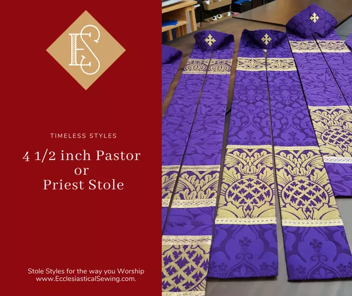 4 1/2 Inch Pastor or Priest Stole