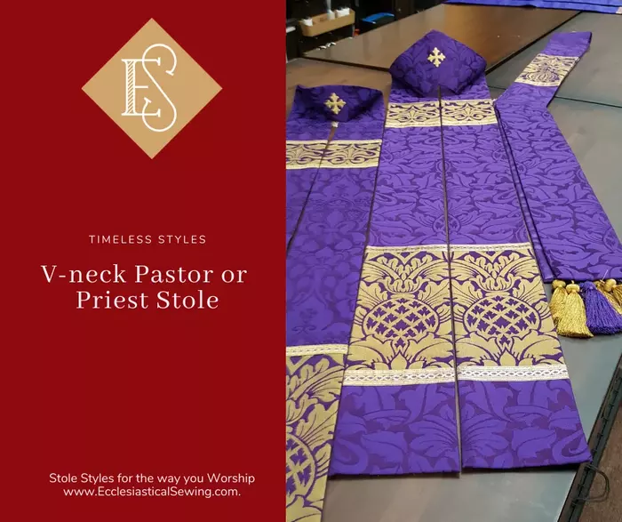4 5 inch pastor or priest stole