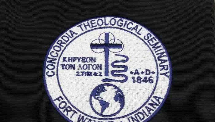 CTS Logo Concordia Theological Seminary Logo Fort Wayne Seminary LCMS Logo Machine embroidery Lutheran Logo Ecclesiastical Sewing