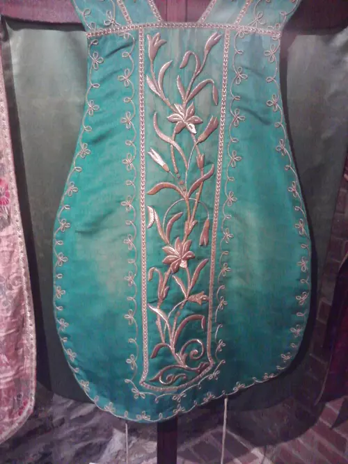 Simple Green Chasuble with Goldwork Embroidery