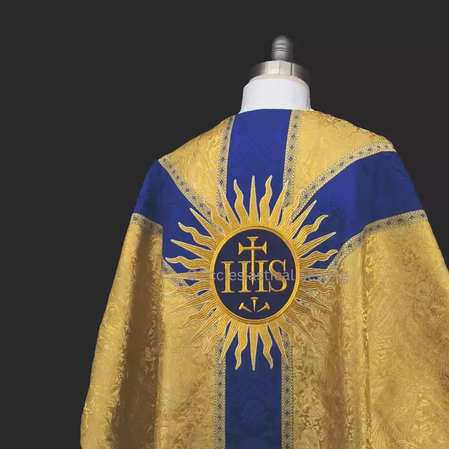 Chasuble Gold and Blue Design