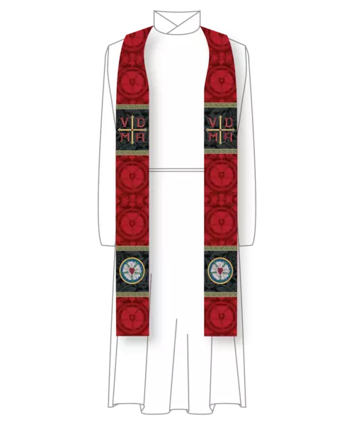 Stole Style #542 | Luther Rose Brocade Ecclesiastical Collection