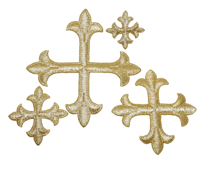 soft-gold-metallic-cross-appliques-or-iron-on-cross-ecclesiastical-sewing